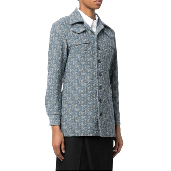 GUARANTEED AUTHENTIC Maison Margiela Jacqard Shirt Jacket Size 44 IT (US 8) - Picture 2 of 11